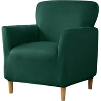 TOPCHANCES 1-Piece Stretch Sofa Cover Single Armchair Slipcover Couch Protector,Dark Green