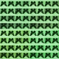 thumbnail image 1 of Ahgly Company Machine Washable Indoor Square Transitional Deep Emerald Green Area Rugs, 8' Square, 1 of 7