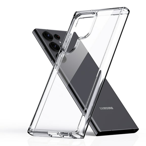 Dteck for Samsung Galaxy S23 Ultra 6.8 inch Clear Phone Case, Shockproof Military-grade Drop Protection Hard PC Back Flexible TPU Frame Bumper Slim Fit Cover, Clear