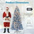 thumbnail image 3 of Gymax 7 FT Pre-Lit Artificial Christmas Tree Blue Hinged Xmas Tree w/ 1062 Frosted PVC Branch Tips, 3 of 10