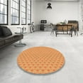 thumbnail image 4 of Ahgly Company Machine Washable Indoor Square Transitional Neon Orange Area Rugs, 7' Square, 4 of 7
