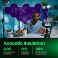 thumbnail image 3 of Acoustic Panels Ekkogo, paquete de 12 paneles de pared insonorizados, color morado, 3 of 6