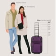 thumbnail image 3 of Valise U.S. Traveler Rio Légère Souple Violette à 2 Roues, 3 of 6