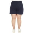 thumbnail image 3 of White Mark Women's Plus Size Super Soft Drawstring Waistband Sweat Shorts, 3 of 6