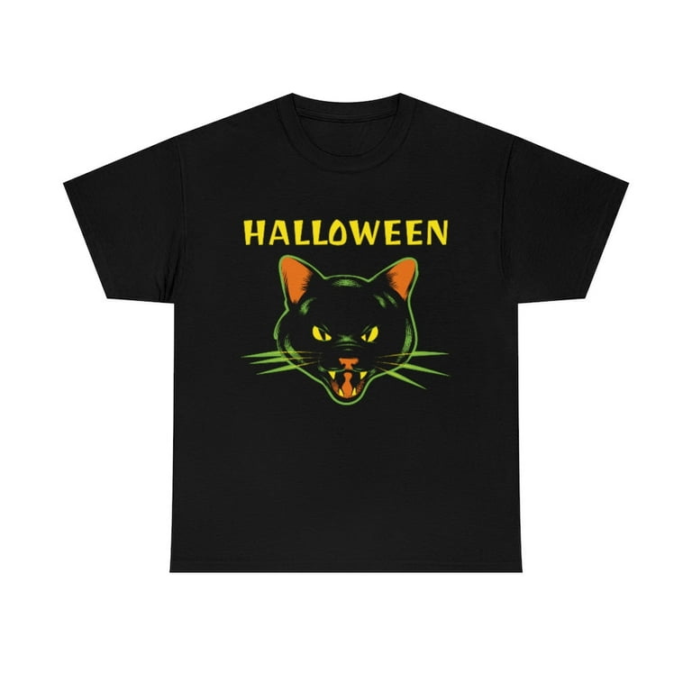Halloween cat shirt womens cheap