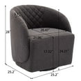thumbnail image 4 of Aukfa Upholstered Accent Chair, Swivel Barrel Chair for Bedroom Living Room, Teddy - Dark Gray, 4 of 8