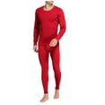 thumbnail image 4 of Chemises à Manches Longues pour Hommes Chemises à Manches Longues pour Hommes Coton Uni Coton Mince Col Rond Manches Longues sous-Vêtements Pantalon Ensemble, 4 of 8
