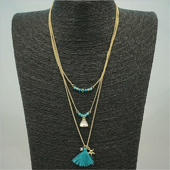 TASSEL AND TRINKETS Layered Necklace