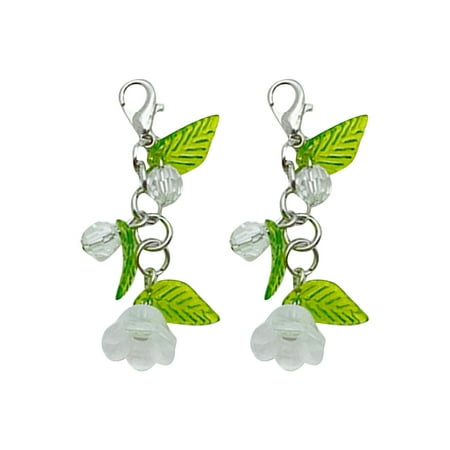 ZYHARUKO 1 Pair Fashion Flower Shoe Decoration Bag Pendant Shoes Ornament Phone Charm Handmade