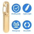 thumbnail image 3 of Mini Medicine Vitamin Holder Case, Airtight Keychain Medication Box 2.0in Long  for Camping, 3 of 7