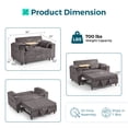 thumbnail image 3 of LINSY HOME Sofa Bed, Convertible Pull Out Couch Futon, Plush Corduroy Fabric Loveset for for Living Room, 3 of 11