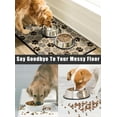 thumbnail image 4 of Dog Food Mat Absorbent Pet Feeding Mats Drying Mat for Food and Water Dog Accessories Pet Supplies 20''''x12'''', black-5, 4 of 6