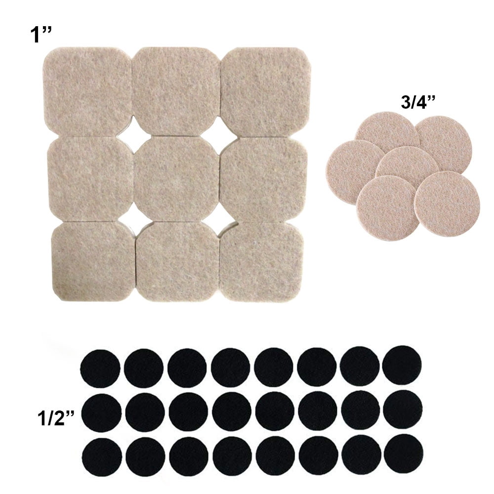 76PCS Floor Protectors Furniture Leg Pads Felt Chair Adhesive Round 3/4