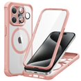 thumbnail image 1 of Funda ESR para iPhone 15 Pro con cristal templado, color rosa transparente, 1 of 8