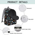 thumbnail image 4 of Astronaut and Planet Black Pattern Backpack for School, Cute School Bag with Adjustable Shoulder Straps and Padded Back, 15.7"x11.8"x5.5", 4 of 5