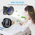 thumbnail image 4 of USB Clip on Fan, Portable Small Fan with Cord Powered, 3 Speeds Strong Airflow, with Sturdy Clamp, Quiet Personal Desk Fan, 4 of 7