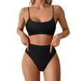 thumbnail image 1 of Womens High Waisted Swimsuits Bottom Padded Bathing Suits Bikini Sets Top Two Piece Swimwear Swimwears Tankinis Set S, 1 of 5