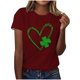 thumbnail image 1 of Mujeres Manga Corta de Verano Tops Impreso Sudadera Casual, Cuello Redondo Blusa Ligera para la Primavera Y el Verano, 1 of 4