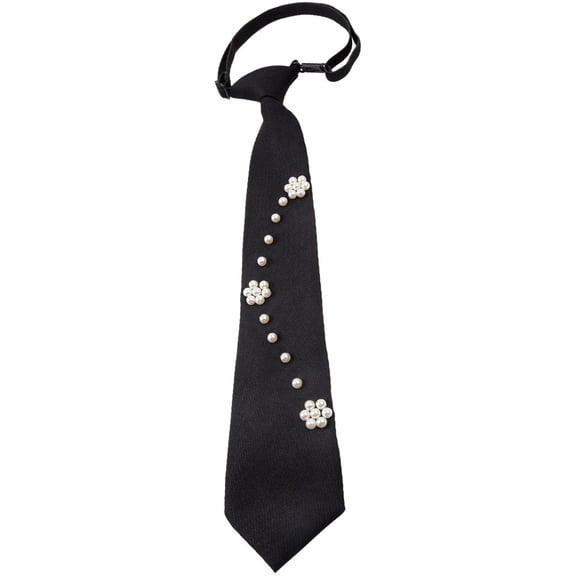 Hzzsbu Ladies Bow Tie, Retro Pearl Bowtie Necktie For Women Fashion College Uniform Shirt Neck Ties Women's Tie for Wedding Party