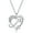 Clear, variant on 18k White Gold Plated Women Heart Pendant Jewelry Necklace