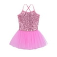 thumbnail image 2 of iEFiEL Girls Shiny Sequins Ballet Tutu Dress Gymnastic Exercise Leotard Dress, 2 of 7