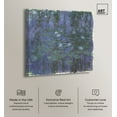 thumbnail image 2 of Claude Monet-Blue Water Lilies Blue Monet Art Prints Canvas Wall Art by Art Remedy, Gallery Wrapped, 16"x16", 2 of 7
