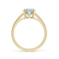 thumbnail image 2 of Angara Natural 1.12 Ct. Aquamarine Solitaire Ring in 14K Yellow Gold for Women (Ring Size: 9.5), 2 of 11