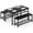 Black, variant on MOOSENG 3-Piece Dining Table Set with 2 Benches Storage Shelves and Dinner Table Kitchen Table for Space-Saving Design for Dining Room & Kitchen Dining Furniture Sets Table Rustic Brown