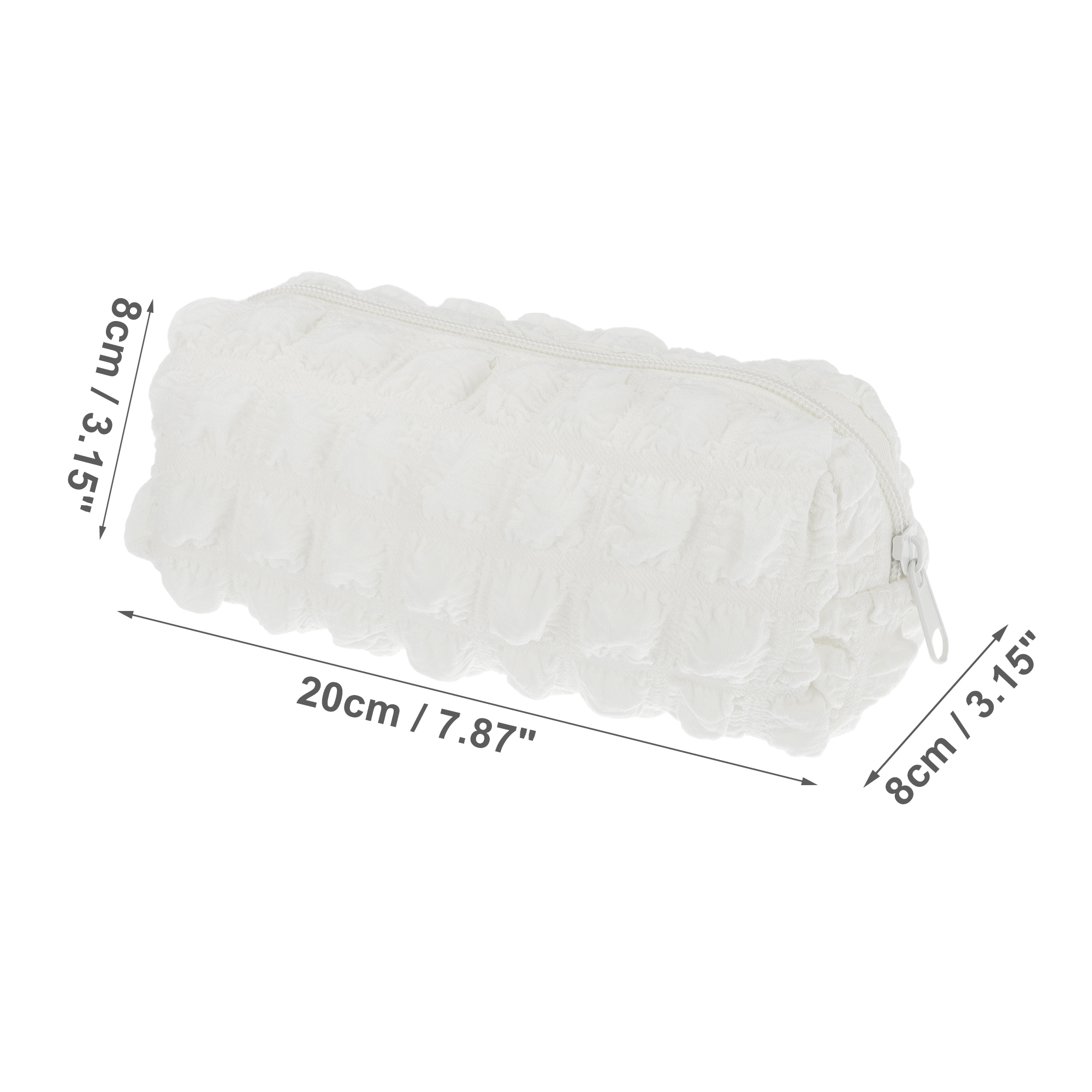 Unique Bargains 1Pc Women Durable Cloud Storage Makeup Bag for Vacation Camping White