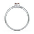 thumbnail image 4 of Birthstone Heart Ring with Shoulder Accents - Garnet (January), 4 of 4