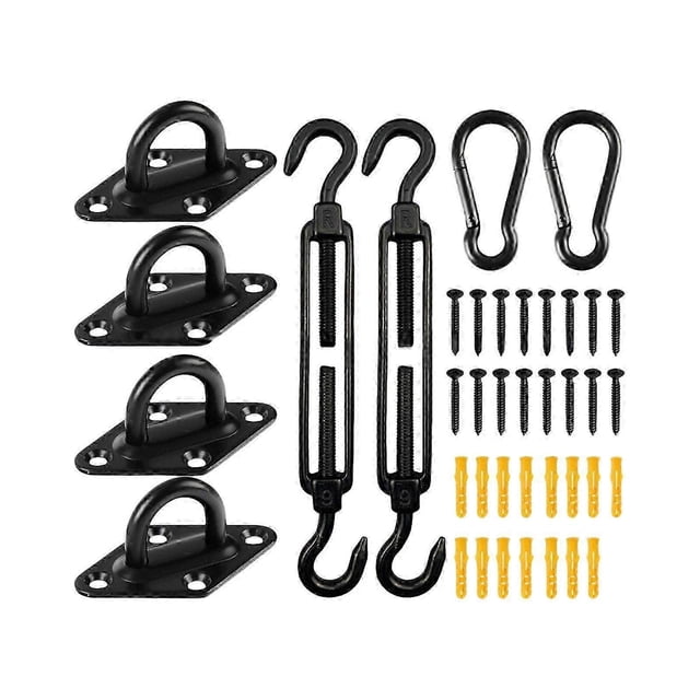 40pcs Sunshades Sail Install Attachments Corrosions Resistant Sunshades Hardware for Triangles and Rectangles Sail)