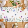 thumbnail image 3 of SHACOS Spring Table Runner 13x72 Inch Wild Flowers Farmhouse Linen Style Table Runner Waterproof Spring Kitchen Dining Table Decoration Indoor Outdoor Home Party Decor, 3 of 6