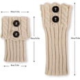 thumbnail image 2 of 4 pares de puños de botas cálidos de invierno para mujer, calcetines de punto de ganchillo para botas para niñas, calentadores de piernas cortos, calcetines para botas (negro+beige+gris+caqu, 2 of 4