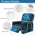 thumbnail image 4 of SCRAWLGOD Butterfly Print Blue Recliner Chair Covers 4 Pieces Reclining Slipcovers with Pocket Non Slip Stretch Recliner Couch Slipcovers for Home 1 Seat Recliner Sofa Cover for Pets, 4 of 7