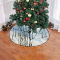 thumbnail image 2 of FMSHPON Watercolor Birch Trees in The Snow Xmas Christmas Tree Skirt Stand Mat for Holiday Party Decoration Indoor Outdoor 36 inches, 2 of 3
