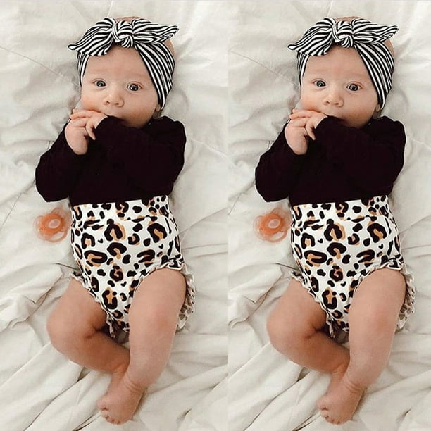 Leopard baby cheap girl outfits