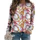 thumbnail image 4 of Camisas informales de manga larga para mujer, sudadera de cuello redondo con estampado de cadena, jersey de cuello redondo, Tops tipo túnica holgados Pompotops FGAJ1005, 4 of 6