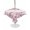 Pink, variant on Outdoor Tablecloth with Umbrella Hole for Patio/Picnic/Party/Camping, Yellow Wisteria Waterproof Table Cloth Round Cover Washable, Sprinng Summer Pastoral Botanical (Dia 54")