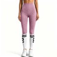 thumbnail image 6 of Akiihool Plus Size Yoga Pants Yoga Pants for Women with Pockets High Waisted Workout Pants Tummy Control Bootleg Work Pants for Women (Pink,L), 6 of 7
