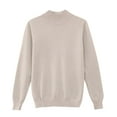thumbnail image 5 of Womens 2025 Fall Sweaters Long Sleeve Tops Classic Crew Neck Pullover Sweaters Loose Dressy Casual Basic Clothes Khaki M, 5 of 5
