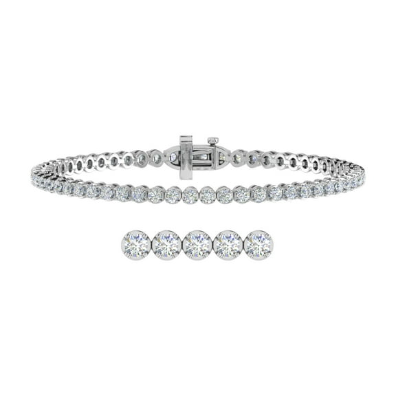 3 Carat Diamond Tennis Bracelet in 14K White Gold (7 Inch) (SI1-SI2 Clarity)