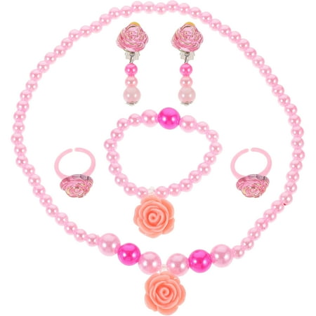 

Guichaokj 1 Set Play Jewelry Toy for Girls Children Dressing Up Faux Jewelry Toy Kids Cosplay Accessory