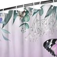 thumbnail image 3 of Purple Butterfly Flower Butterfly Pattern Shower Curtain 36"x72" ,Bathroom Decorative Shower Curtains Set with 12 Hooks,Modern Waterproof Washable Shower Curtain, 3 of 6