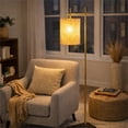 thumbnail image 3 of Jan Floor Lamp with Rattan Shade and Brass Frame, 3 of 8