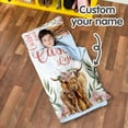 thumbnail image 2 of KAINSY Personalized Toddler Nap Mat, Daycare Sleeping Bag with Blanket, Flower and Highland cow Sleeping Mat for Preschool, Soft and Easy Rolling Mat for Boys and Girls, 2 of 8