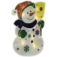 thumbnail image 4 of Northlight Lighted Snowflake Snowman Christmas Window Silhouette - 12.5" - Clear Lights, 4 of 8