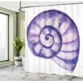 thumbnail image 5 of Ambesonne Modern Shower Curtain, Sea Ocean Marine, 69"Wx84"L, Purple and White, 5 of 5