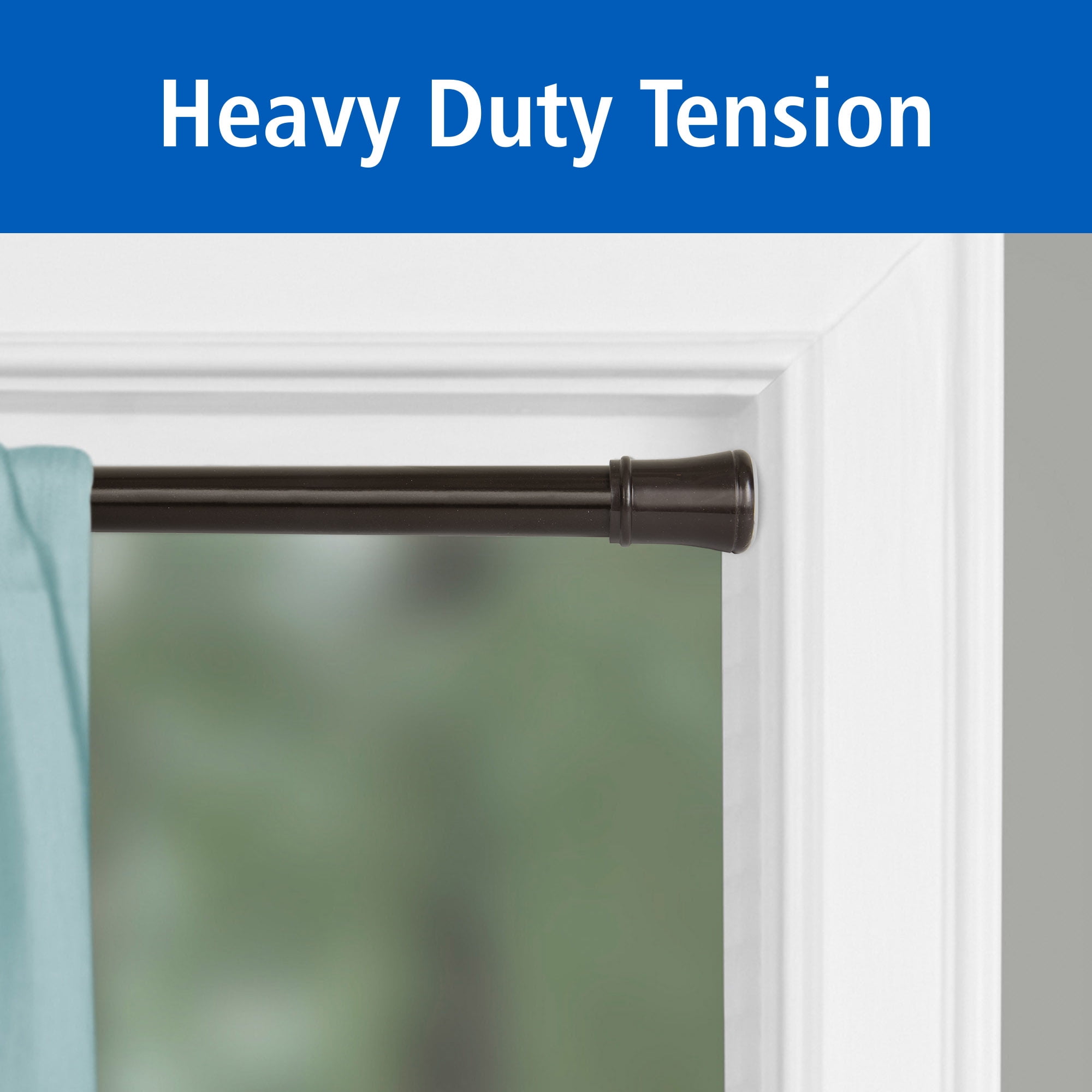 Mainstays Adjustable Tension Window Curtain Rod, 1" Diameter, 48" - 84" Oil Rubbed Bronze
