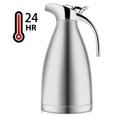 thumbnail image 1 of HYTX - Jarra de café térmica de acero inoxidable de 68 oz / 2 litros / Termo con aislamiento al vacío de doble pared, olla de agua caliente de hasta 12 horas Retención de calor y frío - Acero Inox HYTX HY-BM-108-NC, 1 of 2