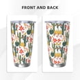 thumbnail image 3 of Balery Summer Cactus With Blooming Pattern 20oz Insulated Car Cup with Dual Drink Lids, Stainless Steel Travel Mug with Straw & Direct Drink Mouth, Eco-Friendly and Leak-Proof-Without Straw, 3 of 8